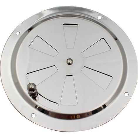Sortie d'air ronde en acier inoxydable à ouverture et fermeture manuelles, ventilation murale à conduit plat, 1 pièce (1/4)