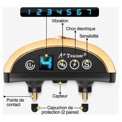 Collier Anti Aboiement Chien Électrique Automatique Rechargeable Avec 7 Niveaux Ajustables, 3 Modes Sensibilité/Vibration/Choc 19-62Cm Sangle Réglable Pour Petit/Gros Chien Étanche Ip6 (1/5)