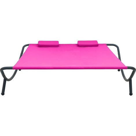 Maison Exclusive - Lettino Prendisole in Tessuto Rosa