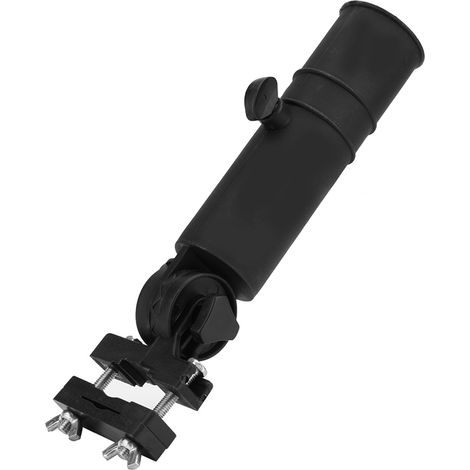 Porte-parapluie noir pour chariot de golf, support pour manches de caddie, adaptable aux poignées de voiturette (1/5)