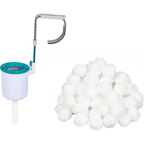 Kit de démarrage de skimmer de piscine avec 500 g de boules filtrantes Skimmer suspendu pour systèmes de filtration Convient aux systèmes de filtration à partir de 2.006 l/h (1/5)