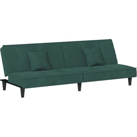Divano letto in velluto verde scuro 020020407