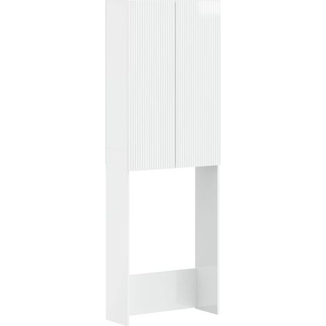 Toilet Cabinet ARNHEM High Gloss White 66 x 25.5 x 190 cm vidaXL (1/5)