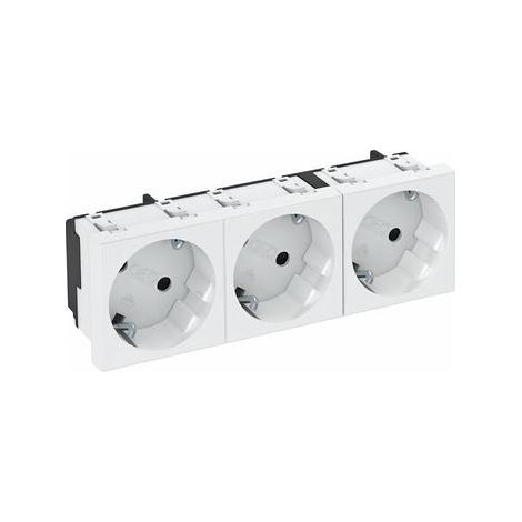 OBO Bettermann Vertr Steckdose 33 Grad, 3-fach Schutzkontakt STD-D3S RW3 (1/5)