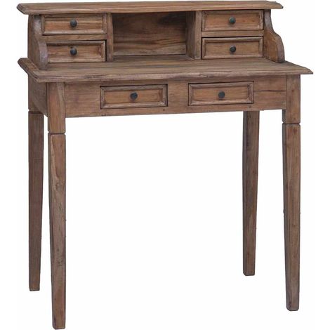 Maison Exclusive - Scrivania con Cassetti 90x50x101 cm in Legno Massello di Mogano (1/5)