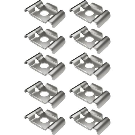 Attaches Pour Grillage Acier Inoxydable 10 Pièces Attache Pour Fil Rigide Support Étagère & Fixation Extérieur Jardin Cour Ferme Allée Terrasse (1/5)