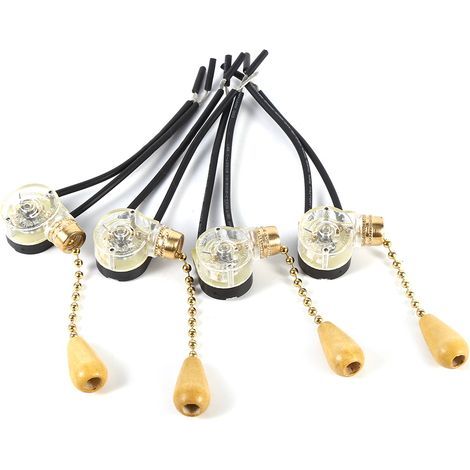 4 pièces universel maison ventilateur de plafond lampe applique murale remplacement tirer chane cordon interrupteur 250V 125V (1/4)