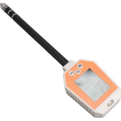 Analyseur de Terre Numérique 6 en 1 pH EC Lumière Fertilité Humidité Air Température avec Écran LCD Rétroéclairé pour Jardin Pelouse Ferme (1/5)