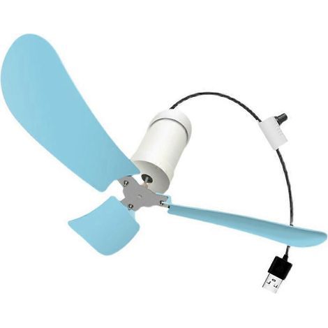 Ventilateur de plafond USB 5V 3 feuilles avec interrupteur, pour tente ou camping d'extérieur - 3 mètres - (1/4)