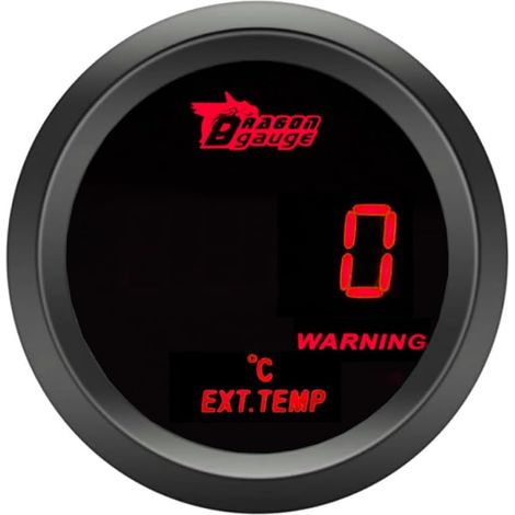 Universelle Voiture Jauge de Température Gaz d'échappement 2 Pouces 52mm Température échappement Essence Jauge Numérique Gaz Température Manometre Rouge Lumière Indicateur (1/5)