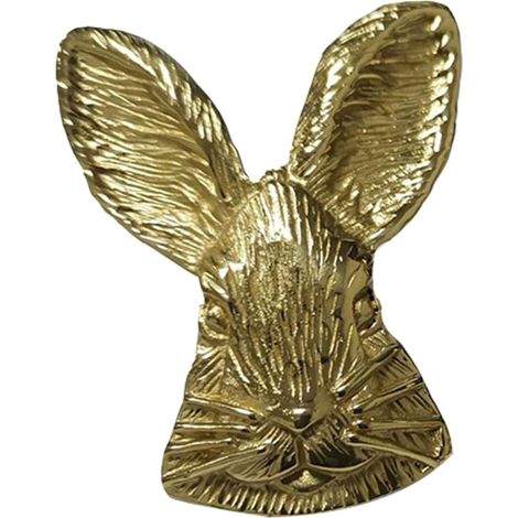 Poignée de Meuble de Lapin Dorée, Bouton Décoratif pour Tiroir et Armoire, Accessoire Solide en Métal Résistant la Corrosion, 1 Pièce pour Décoration Intérieure (1/5)