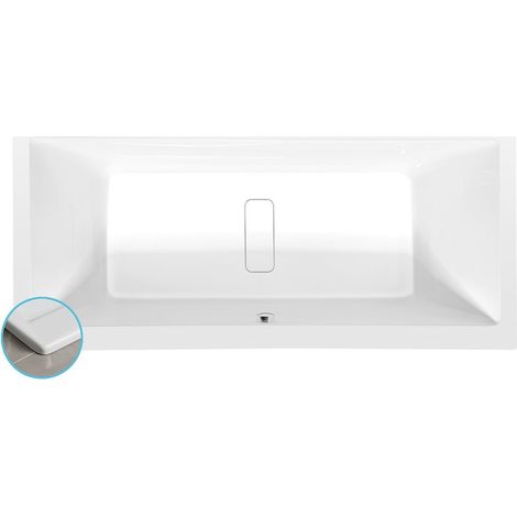 MARLENE SLIM Baignoire rectangulaire 200x90x48cm, blanc (1/3)