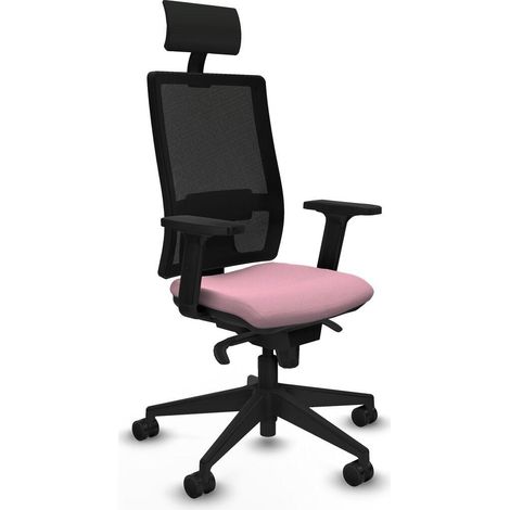 Piqueras et Crespo Chaise de bureau rose ergonomique