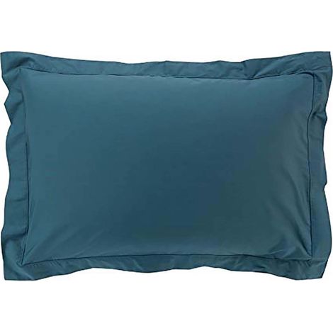 Taie de traversin taie d'oreiller 50 x 70 cm en coton, 100% percale coloris bleu (1/4)