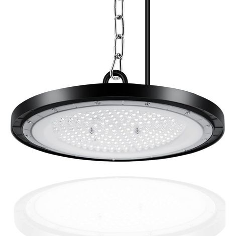 100W flying saucer light, 10000LM indoor floodlight, 6500K ultra-thin industrial flying saucer light, IP65 industrial indoor lighting workshop light, suitable for garage, factory, workshop, gymnasium. (1/5)