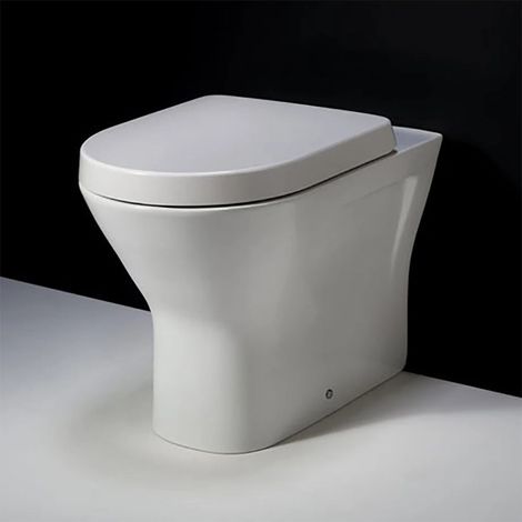 RAK Resort Standard Height Rimless Back To Wall Toilet WC Pan, With Seat