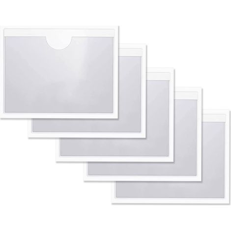 Parking Ticket Clip Auto Autocollant Pare Brise Ticket De Stationnement Pochettes Titulaire De Permis Pochette Adhésive Transparente (1/5)