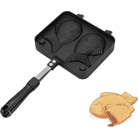 Non-stick Fish Mold Pancake Waffle Maker Egg Bubble Mold Aluminum Alloy Baking Tray for Home Kitchen (1/4)