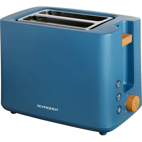 Schneider - Scton2bl - Bleu Pétrole - Grille-pain 2 Fentes Fjord - 6 Niveaux - 870 W (1/4)