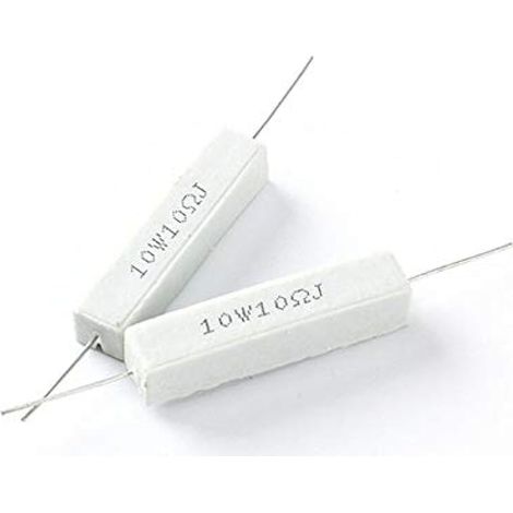 Lot de 10 résistances bobinées en céramique blanche haute puissance 10 W, 5 Ω à 330 Ω (1/3)