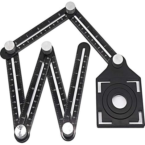 Mehrwinkel-Messlineal, multifunktionales poröses Lineal-Winkelmesser-Werkzeug (1/5)