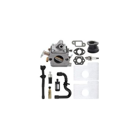 Carburatore per motosega Stihl MS170 MS180 017 018 ms170 ms 180 sostituisce C1Q-S57 C1Q-S57A C1Q-S57B 11301200603 con filtro aria, candela, filtro carburante, filtro olio (1/4)