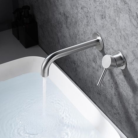 IMEX - grifo monomando lavabo empotrado acero (1/5)