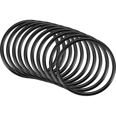 50x44x3mm Nitrile Rubber O-Rings 10 Pieces Round Black (1/5)