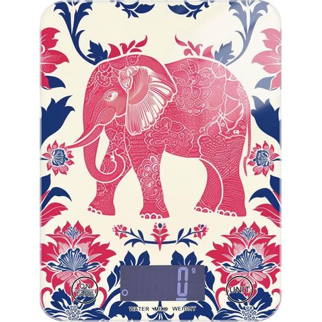Boho Simple Balance de cuisine portable éléphant bleu pêche 5 kg/ (1/5)