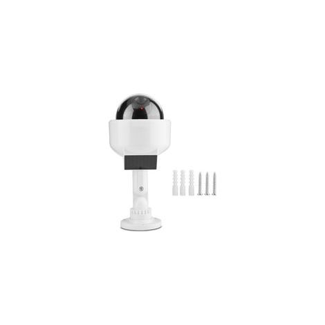 Caméra de Sécurité Factice Solaire - Fausse Caméra de Surveillance,Format Dôme Réaliste,pour Intérieur/Extérieur - Maison, Entrepôt