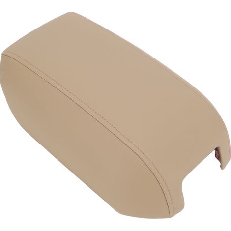 Housse de console centrale en cuir PU lisse beige, remplacement élégant pour XC90 2003-2014 (1/5)