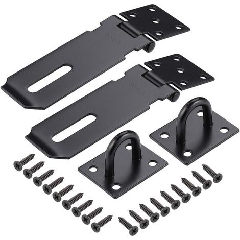 2er-Pack 3-Zoll-Türriegel in Schwarz für den Garten, unverformbarer Innentürriegel, Schuppenriegel aus Edelstahl für Schlafzimmer
