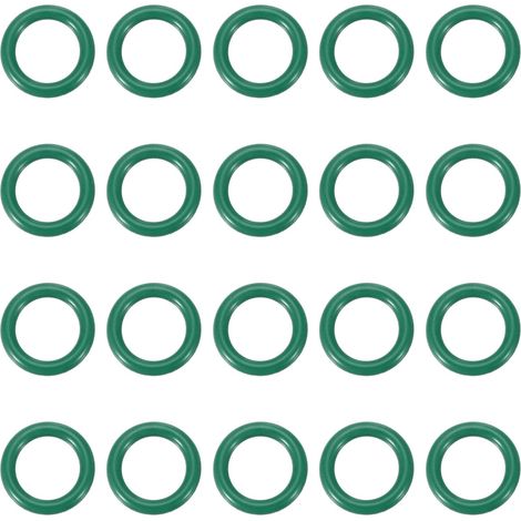 Joint Torique en Caoutchouc Fluoré 6x9x1.5mm ID x OD x Largeur, 20PCS Joint d'Étanchéité Bocaux Remplacement pour Réparation Plomberie Valves Tuyaux Robinet Voiture Gaz, Vert (1/5)