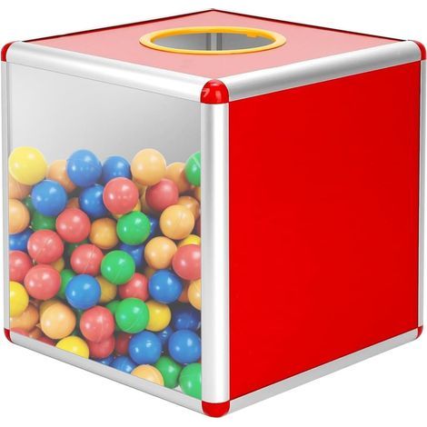 Boîte de loterie, boîte de loterie, 30 cm, transparente, urne transparente, boîte de donation pour dons, tirages au sort, votes (1/5)