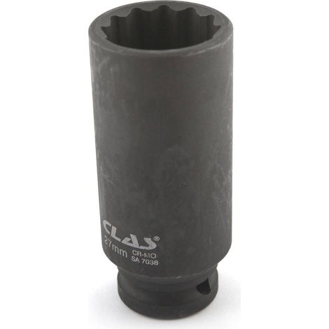 Douille à choc écrou moyeu VAG 12 pans 27mm 1/2" L.85mm Cr-Mo - SA 7038 - CLAS Equipements