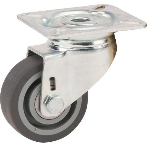 Roulettes pivotantes en acier galvanisé à platine de fixation TENTE 2470PJP050P40