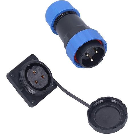 Wasserdichte quadratische 4-polige Stecker-/Buchsen-Verbindung für Luftfahrtanwendungen, AC 380 V, 25 A, SP283-Pin