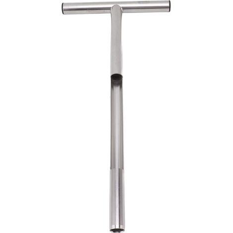 Sonde d'échantillonneur de sol 304 en acier inoxydable Protable T poignée outil d'échantillonnage de sol pour ferme jardin pelouse 21in (1/5)