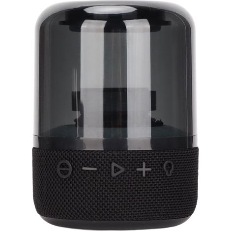 Enceinte portable en verre coloré avec son stéréo sans fil Bluetooth et 3 modes d'éclairage, idéale pour la maison, les activités de plein air et les voyages. (1/5)