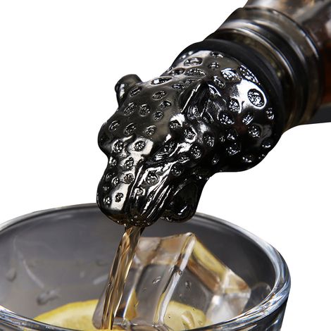 Weinausgießer mit Belüftungsfunktion aus Metall, tierförmiger Whiskyflaschenverschluss mit Silikonkautschukbeschichtung (1/5)