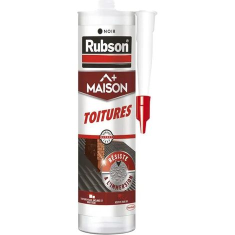 Cartucho de masilla para tejado 280ml negro - Rubson