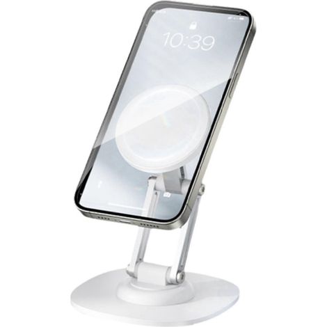 360° faltbarer Handyhalter für den Schreibtisch, Weiß