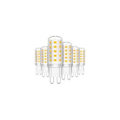 Lot de 6 Ampoules LED G9, 3W Equivalent 30W Halogène Lampe, Blanc Chaud Sans Scintillement pour Chambre Salon Cuisine Jardin, Non Dimmable