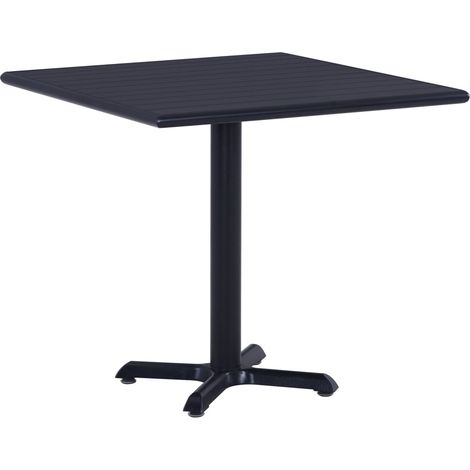 Table d'extérieur Table de salon de jardin - Noir 80x80x75 cm BV722400 - BonneVie (1/5)