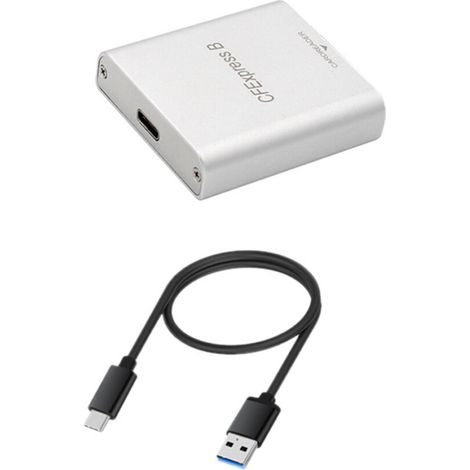 Kompatibel mit PH862 CFexpress CFE Kartenleser + A-zu-C Kabelset, USB 3.1 Gen 2 10 Gbit/s Kartenleser, geeignet für Z6/Z7 1DX3 Kameraspeicherkarten. (1/4)