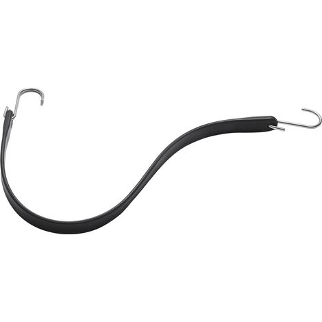 Mophorn 50-teiliges flaches Bungee-Seil, 19,8 mm, strapazierfähig, mit S-Haken aus Stahl, 53,3 cm langes elastisches Seil, für Fracht, Planen, LKWs, Zelte, schwarz