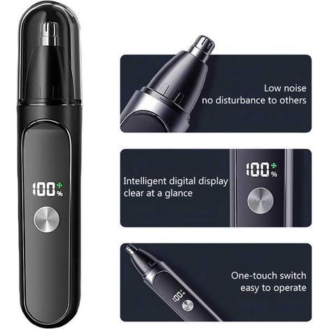 Nasenhaartrimmer für Damen und Herren – Clipper Pro 2025 Nasenhaartrimmer – 14.000 U/min Motor mit LED-Anzeige, USB-C-aufladbar. Ohrhaartrimmer mit doppelseitigen Klingen.