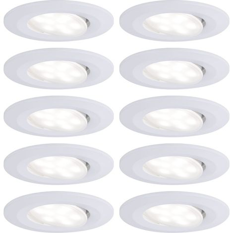 Paulmann LED-Bad-Einbauleuchte 10er Set 60 W Weiß (matt) (1/5)