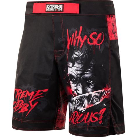 Pantalones cortos de lucha para hombre WHY SO SERIOUS S NEGRO