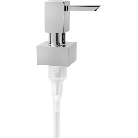 Dosatore sapone - ricambio completo cromo quadrato - ricambi accessori bagno (1/2)